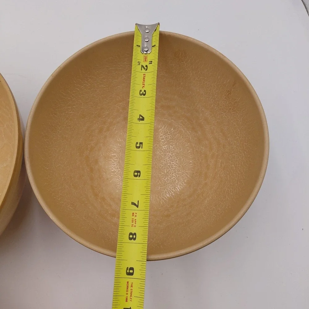 Set- 4 Ellinger's Nesting Mixing Bowls #20, 21, 22 & 23 Agatized Wood Wisconsin